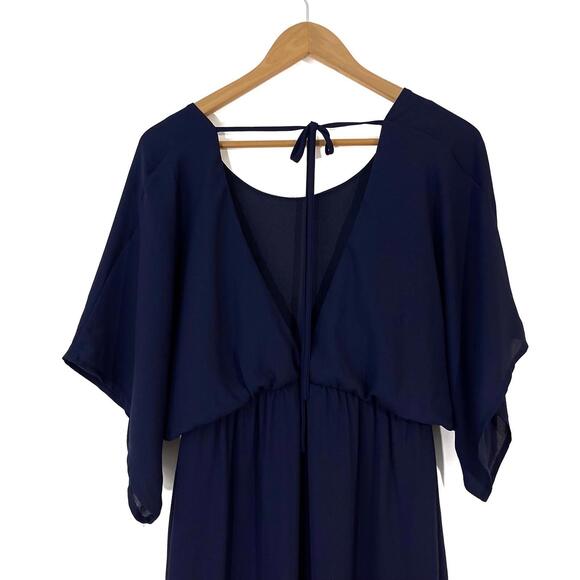 Francesca’s BirdCage Women’s Size Small Solid Blue Kimono Sleeve Mini Dress - Picture 9 of 10